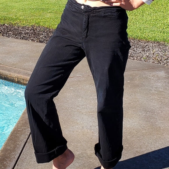 NYDJ black boots cut jeans sz 12 mid rise waist - Picture 12 of 12